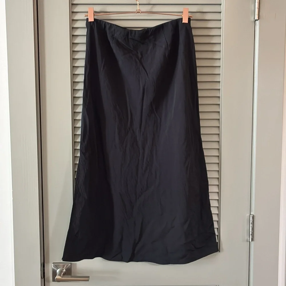 NWT Madewell Black Slip Skirt Sz 2 - Picture 4 of 6